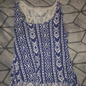 Blue & White Tank